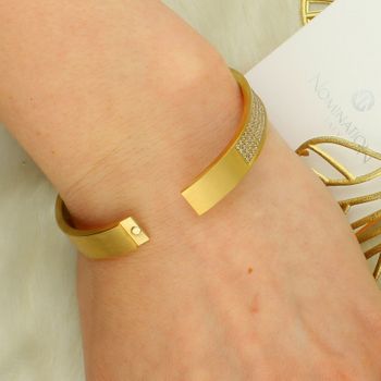 Elegancka bransoletka Nomination Pretty Bangle ze stali nierdzewnej z wykończeniem PVD i cyrkoniami Pavé. Trwała, stylowa i idealna na prezent (1).jpg